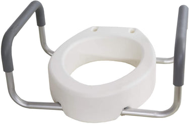 Raised Toilet Seat with Arms, Elongated